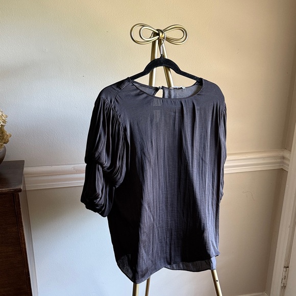Naked Zebra Charcoal Blouse - Picture 1 of 5